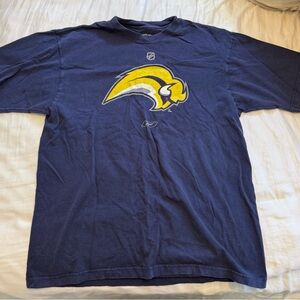 NHL New York Sabers Navy Blue Graphic Logo Tee